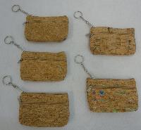5"x3.25" Two-Compartment Zippered Change Purse [Cork]